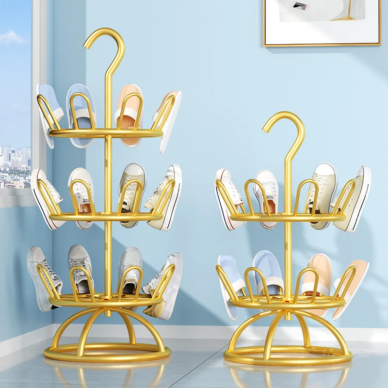 加粗晾鞋架室外拖鞋挂架晾晒架旋转架挂鞋衣架落地家阳台架晒鞋架