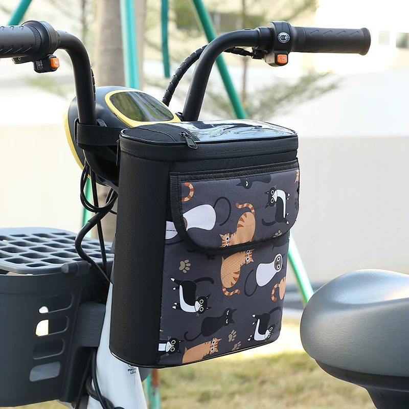 电动车挂包大容量防水电瓶车自行车前置挂包雨衣充电器收纳前挂包