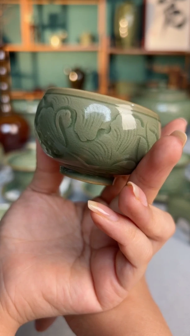 【闪购商品】其他纯手工秘色海水莲蛋壳杯
