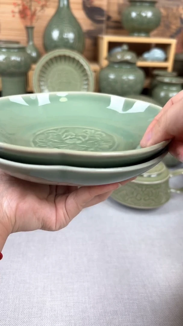 【闪购商品】瓷其他牡丹花口盘2