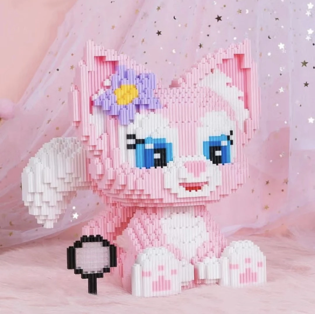 超大号女孩生日礼物系列放大镜琳娜尔3d立体积木玩具客厅摆件