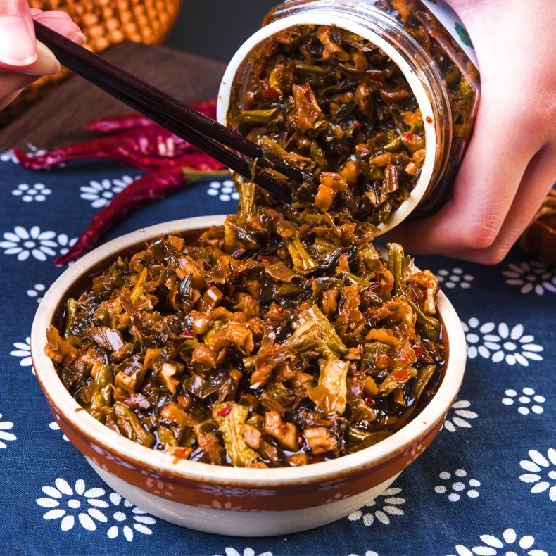 湖南湘西外婆菜农家下饭菜辣椒萝卜干豆角酱香280克每瓶开盖即食