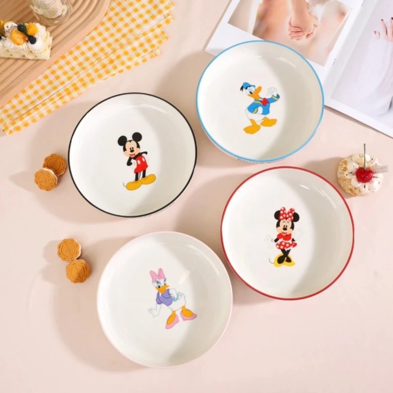 迪士尼正版乐选系列陶瓷8英寸深盘米奇米妮唐老鸭黛丝家用网红
