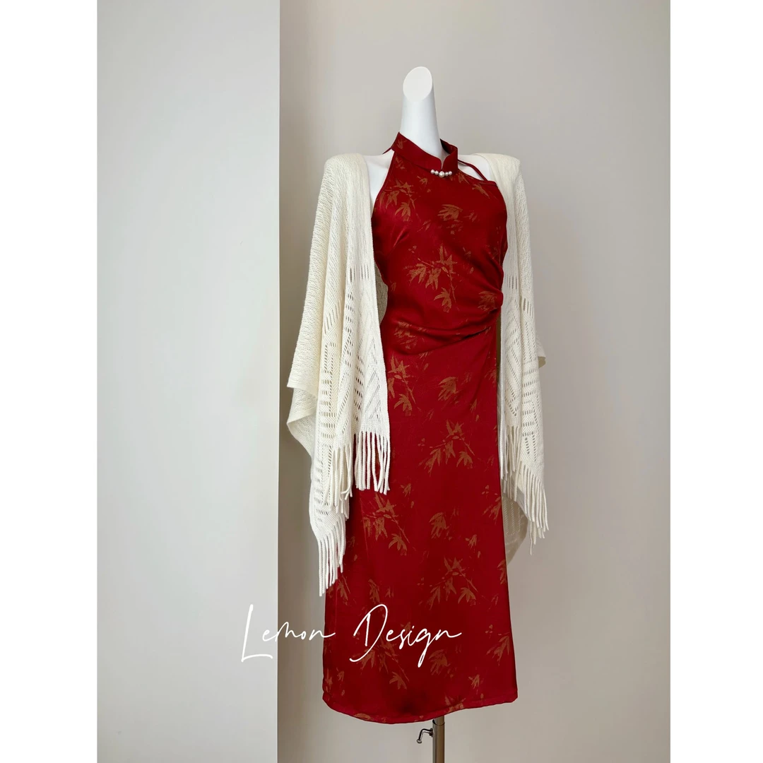 【良辰故里】日常时尚中式新中式无袖订亲新娘子旗袍单层衣长115