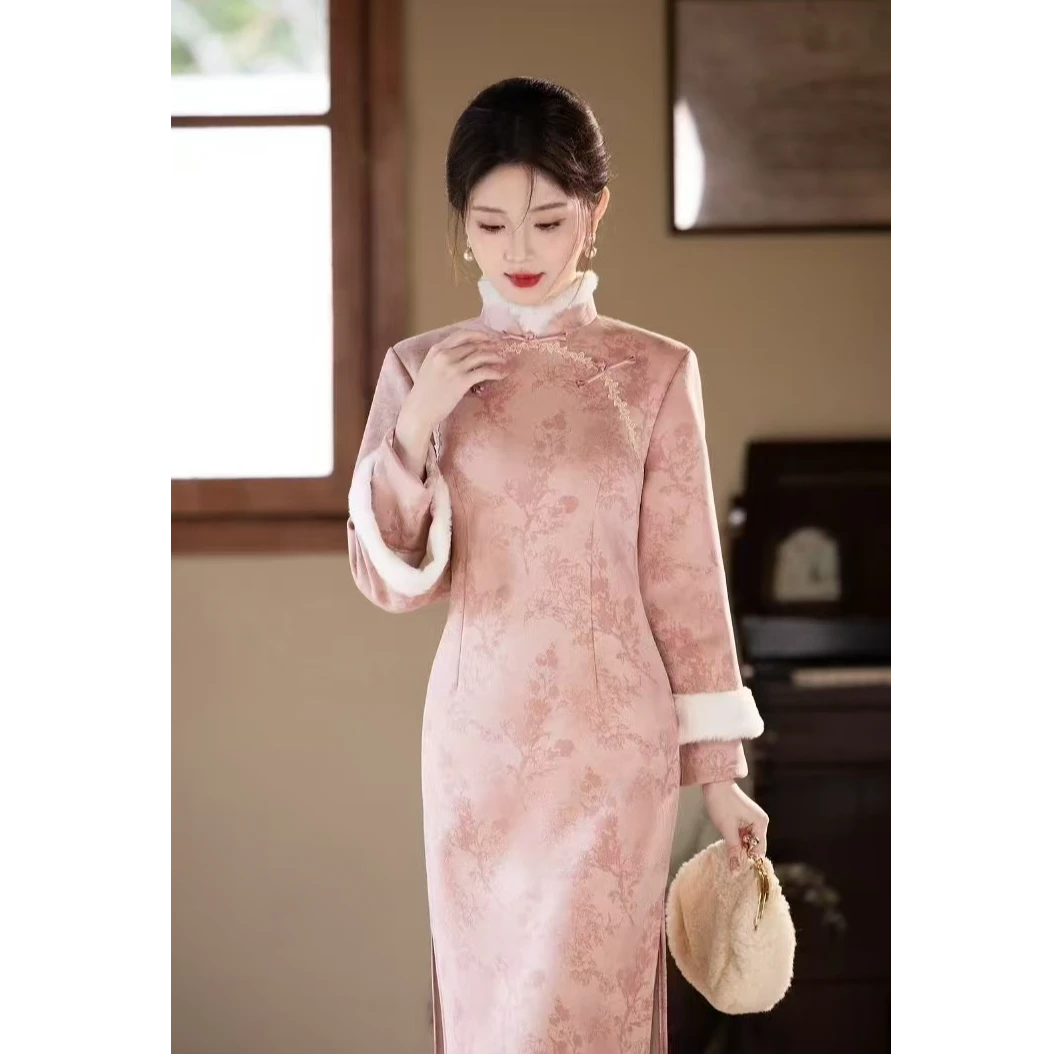苏故里【一见倾心】秋冬款传统款微胖女生小个子旗袍女款新中式旗袍