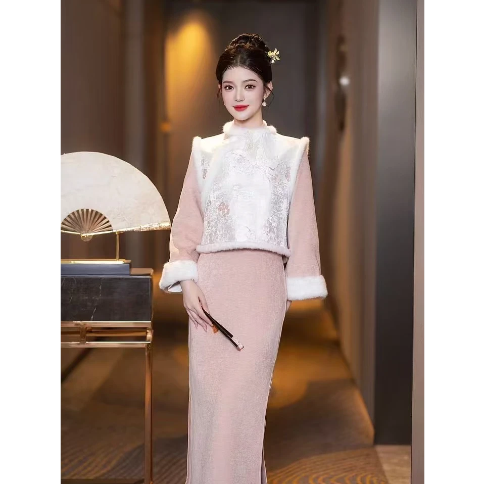 【星河长明】中国风秋冬款传统款微胖女生小个子旗袍新中式旗袍气质