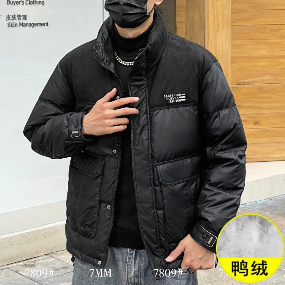7809男士新款羽绒服短款时尚保暖立领冬季鸭绒百搭休闲帅气时尚