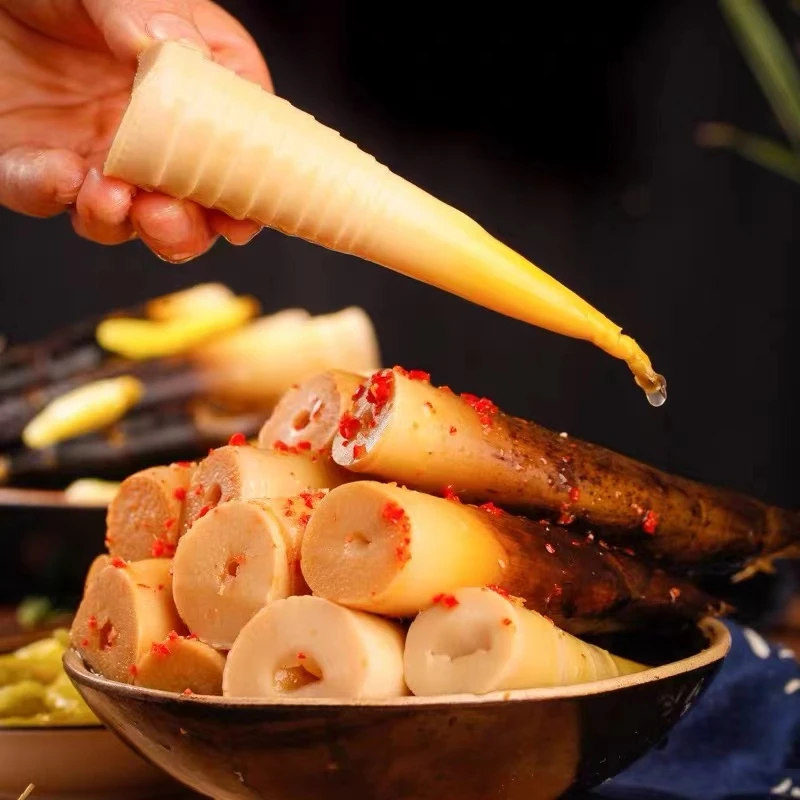 夷山夷水开袋即食手剥笋一斤装500g香辣/原味/泡椒竹笋零食