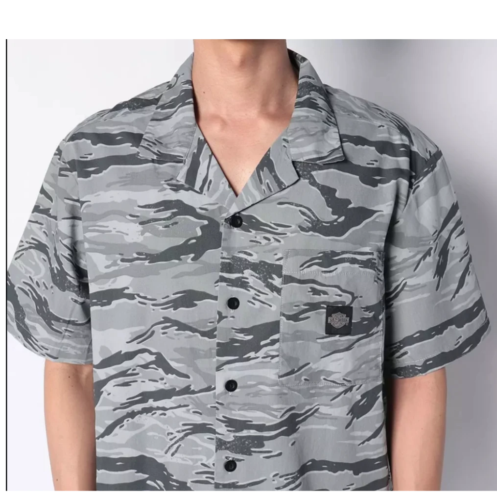 哈雷戴维森新款原厂男士休闲百搭复古衬衫96094-24vm