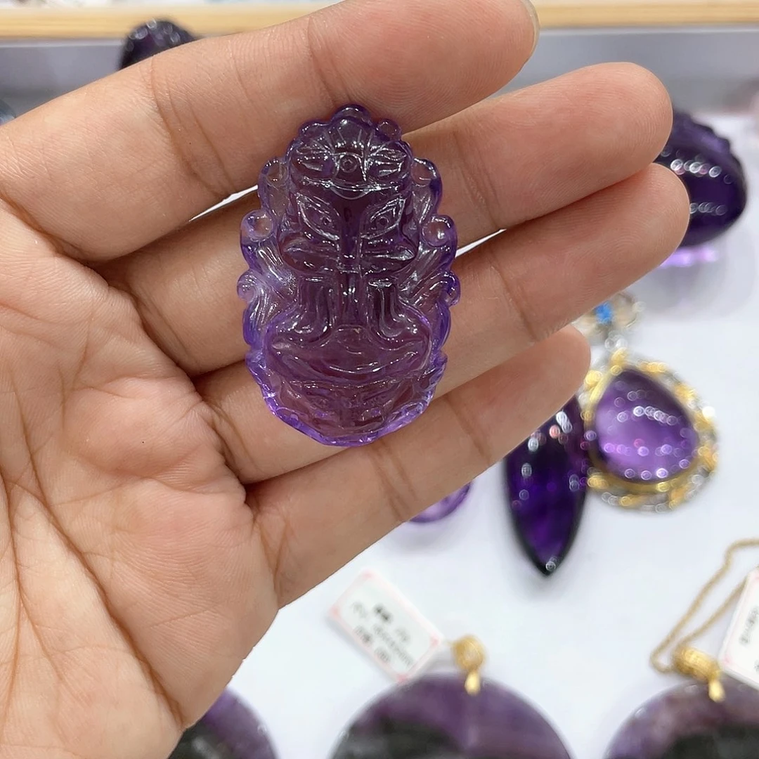 水晶吊坠未镶嵌紫水晶