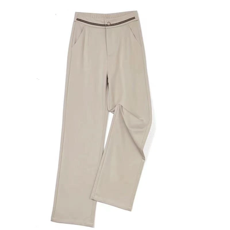 2333-1高腰百搭通勤女显瘦百搭裤子长裤直筒裤