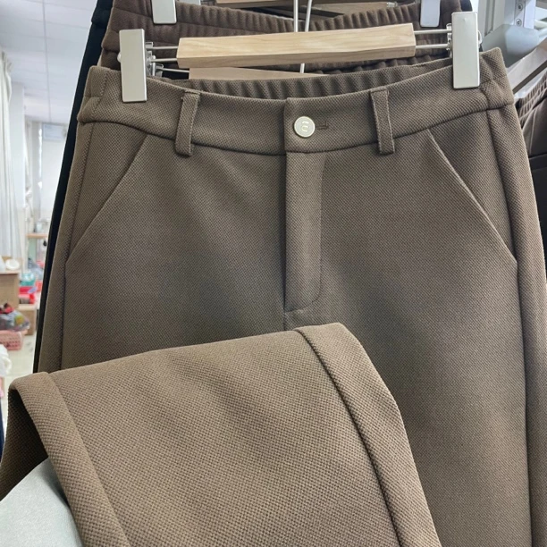 2386冬季新款直筒裤镰刀裤长裤