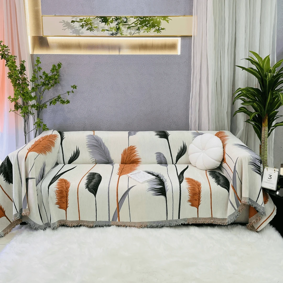 【矗雅家纺】芦苇 雪尼尔沙发盖布加厚防滑四季通用轻奢风简约高级