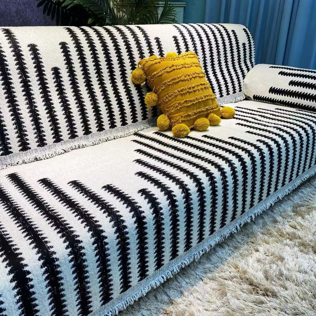 【矗雅专享】新款舒棉绒轻奢北欧风加厚秋冬毛绒防滑沙发垫