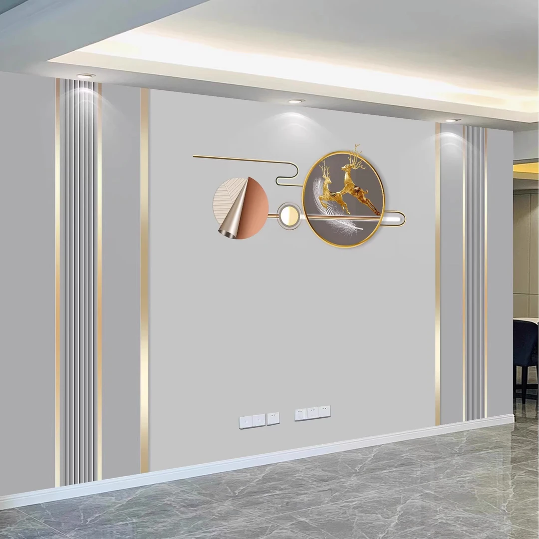 电视壁纸客厅装饰轻奢新款格影视墙布壁画壁布环保中式背景墙