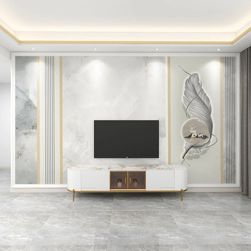 墙纸定制3d立体法式简约轻奢电视背景墙壁纸客厅壁布装饰墙布壁画