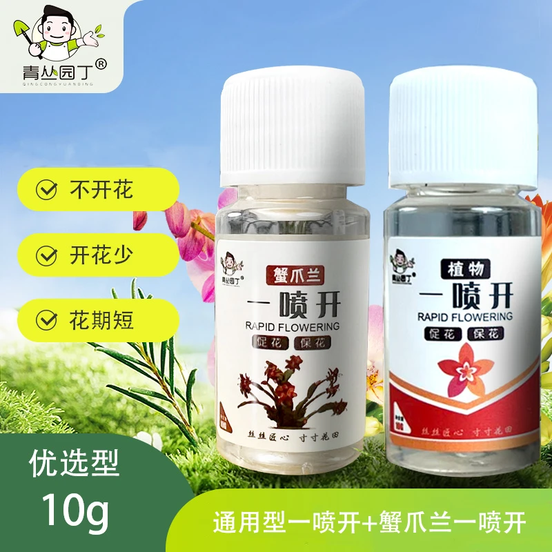 青丛园丁花卉一喷开蟹爪兰一喷开花多艳丽延长花期促花芽通用型