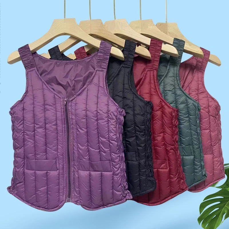 2024年新款女士丝棉背心内穿贴身小马甲女冬坎肩大码内胆保暖马夹