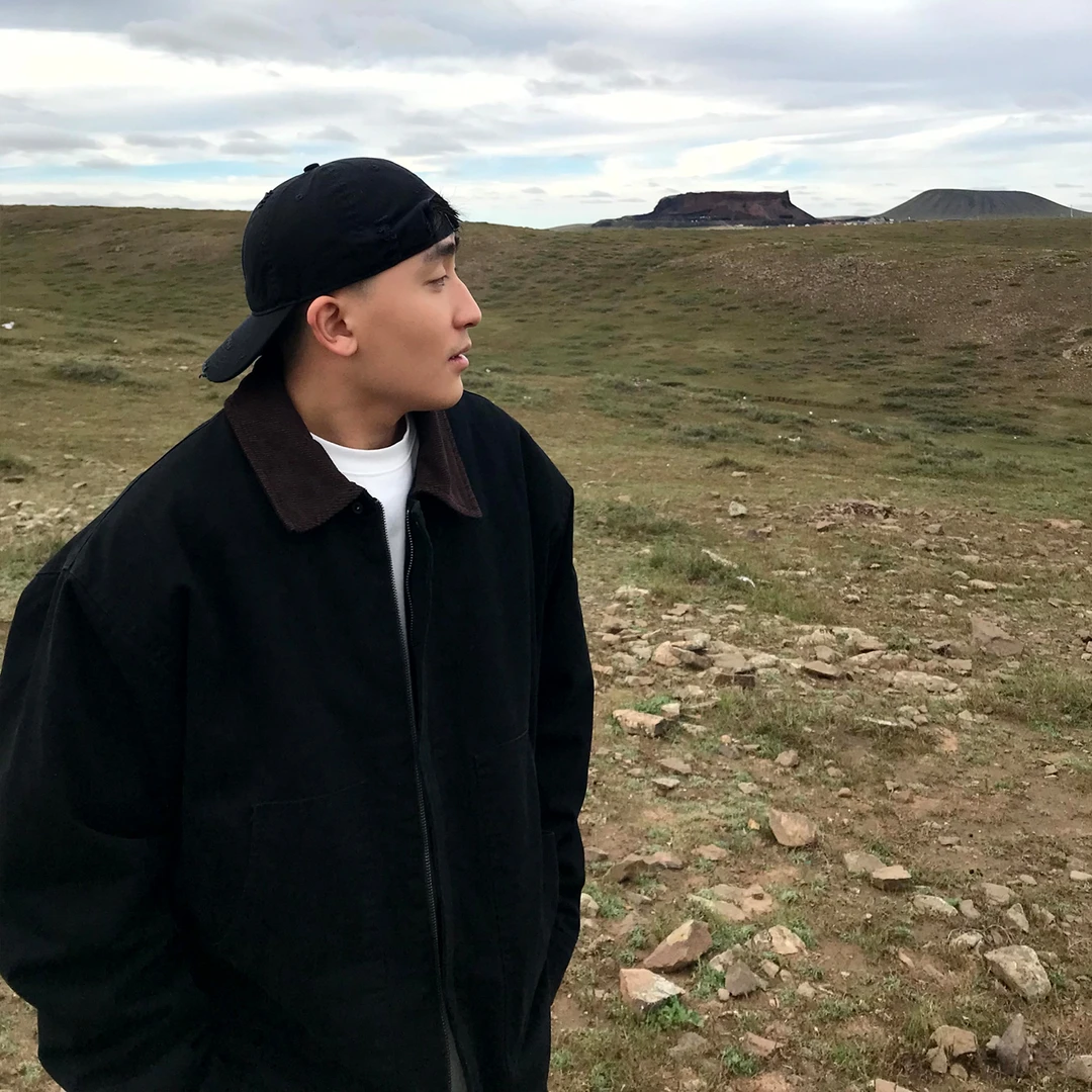 SANBAI 叁佰【底特律】黑色帆布翻领撞色夹克外套