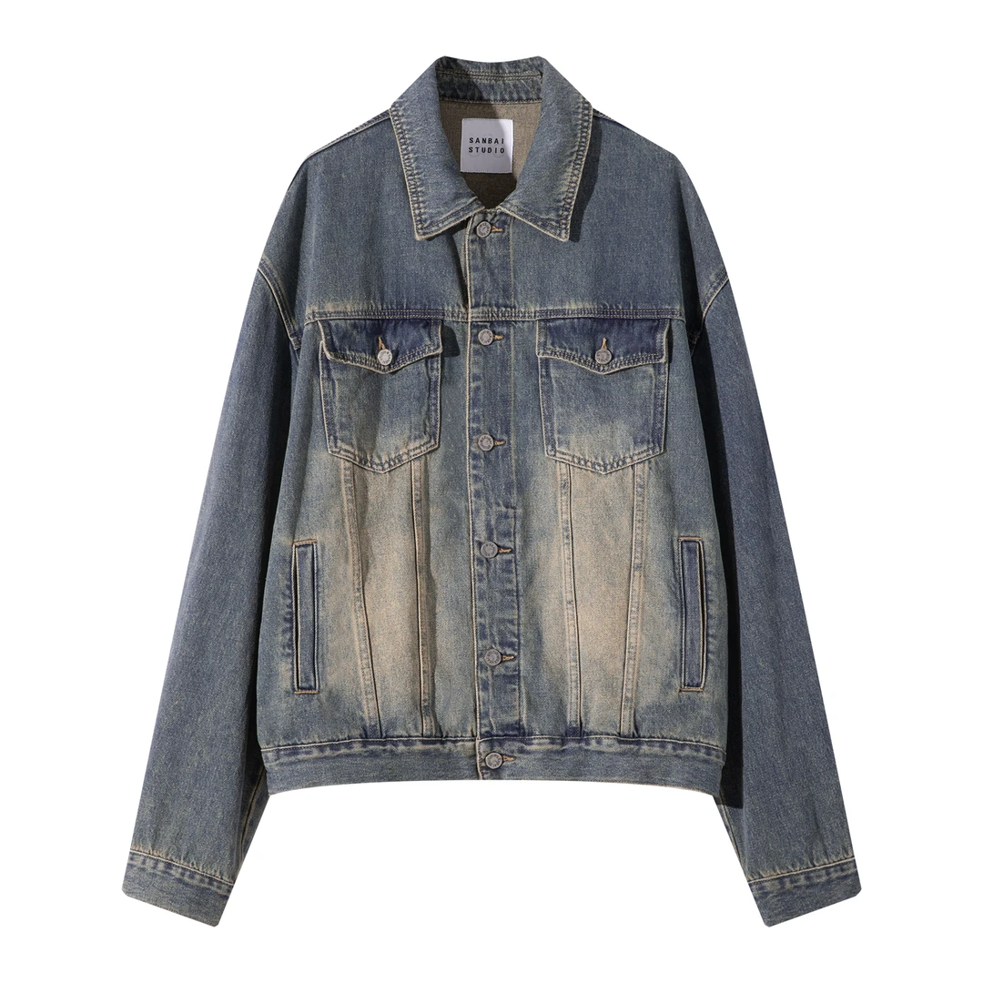 SANBAI 叁佰深蓝牛仔夹克