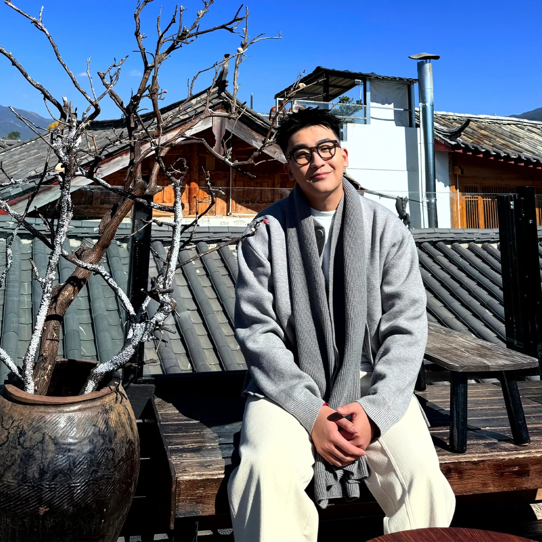 SANBAI 叁佰【人夫开衫】花灰色毛衣开衫