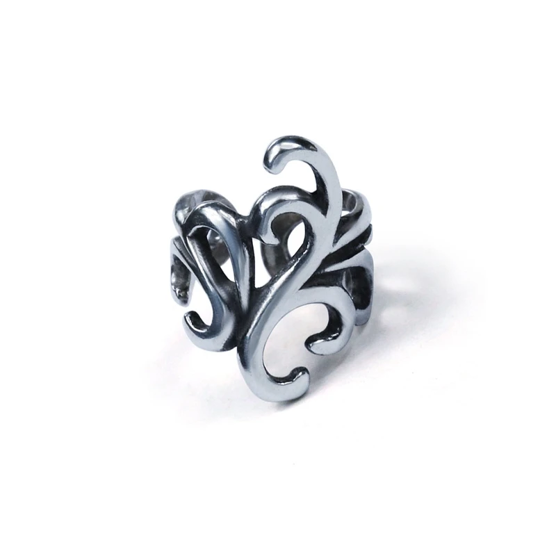 MOKI 925银耳饰 moki饰品复古925纯银耳夹潮人男女唐草无耳洞耳廓