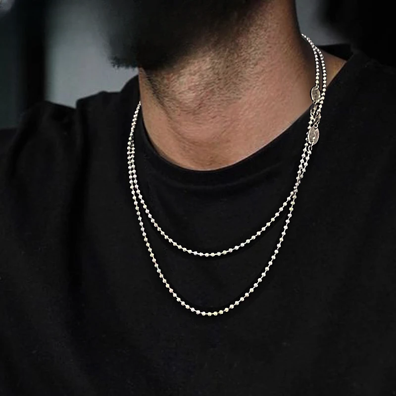 MOKI 吊坠925银 925银项链圆珠潮流男女