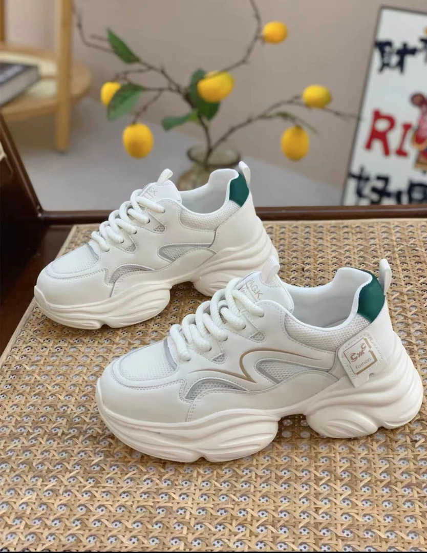 【撤柜清仓】2024新款高品质女鞋时尚百搭网面透气老爹鞋5771