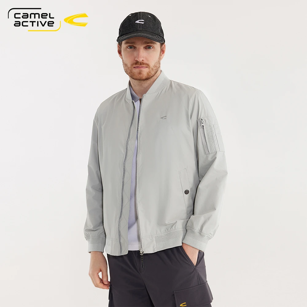 德国骆驼动感男装2025秋季新款户外休闲棒球领夹克外套飞行员夹克