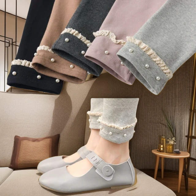 女童打底裤长裤子儿童装洋气宝宝2025新款花边春秋装外穿简约百搭