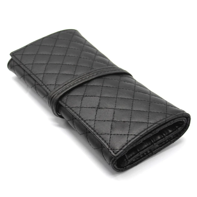 化妆刷收纳包卷包 pu皮化妆刷包收纳袋 便携式折叠美妆工具包笔袋