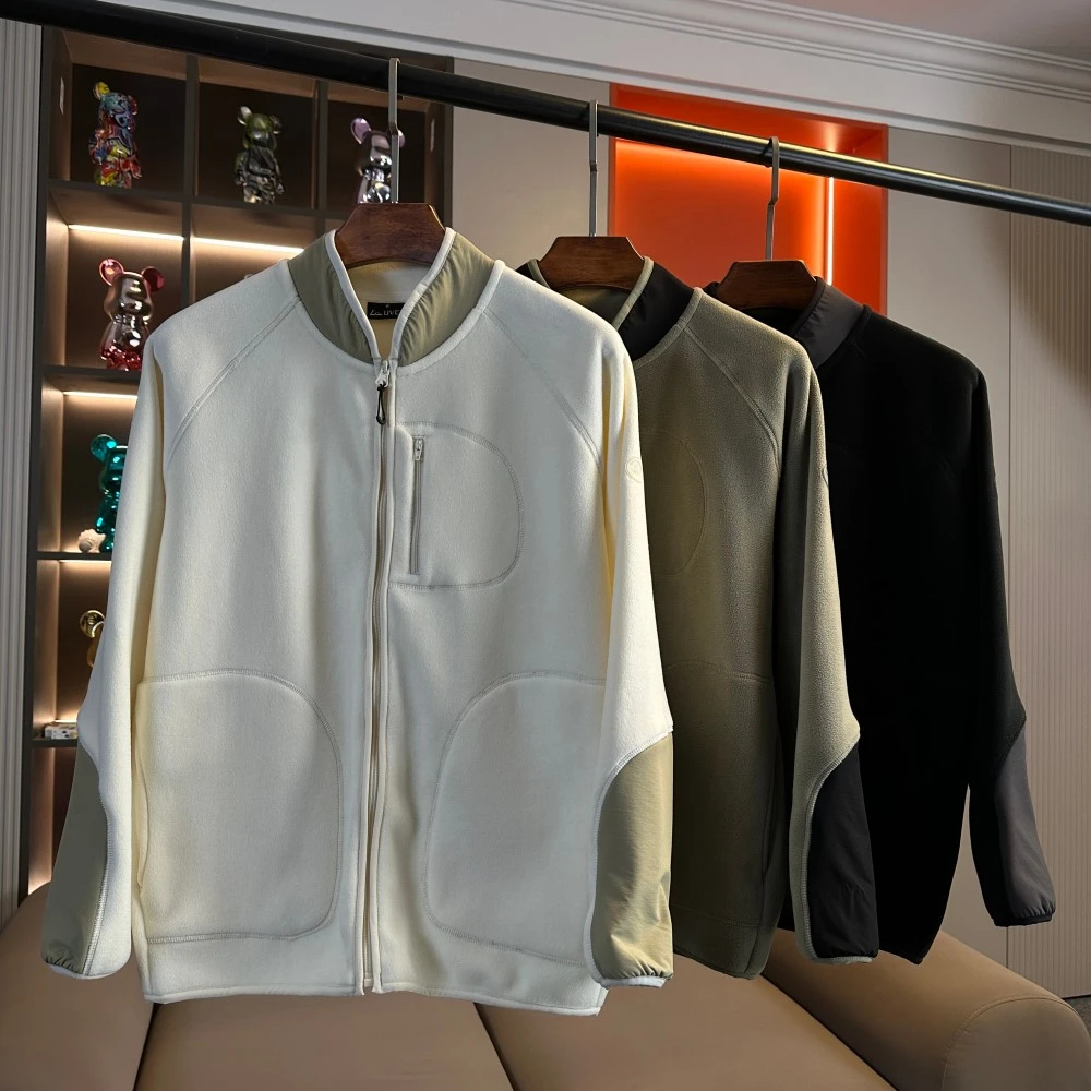 LP4128男士秋冬加绒加厚拉链外套舒适有型立领夹克