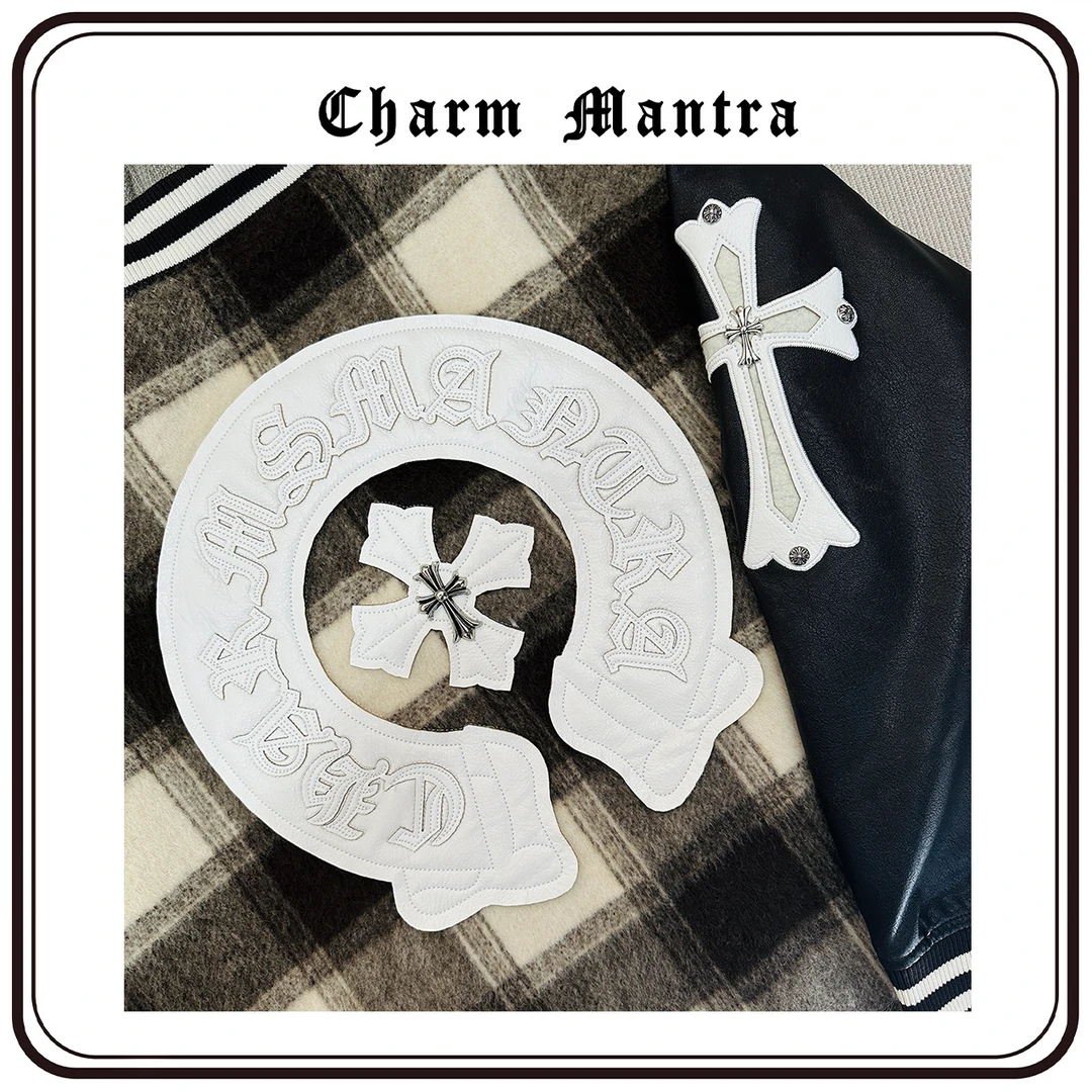 Charm Mantra【909】格子刺绣2024秋冬新款轻奢时尚拉链棒球服复古