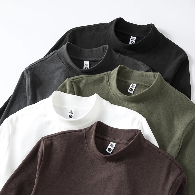 9322#德绒打底衫百搭秋春秋时尚半高领长袖纯色内衣舒适柔软亲肤