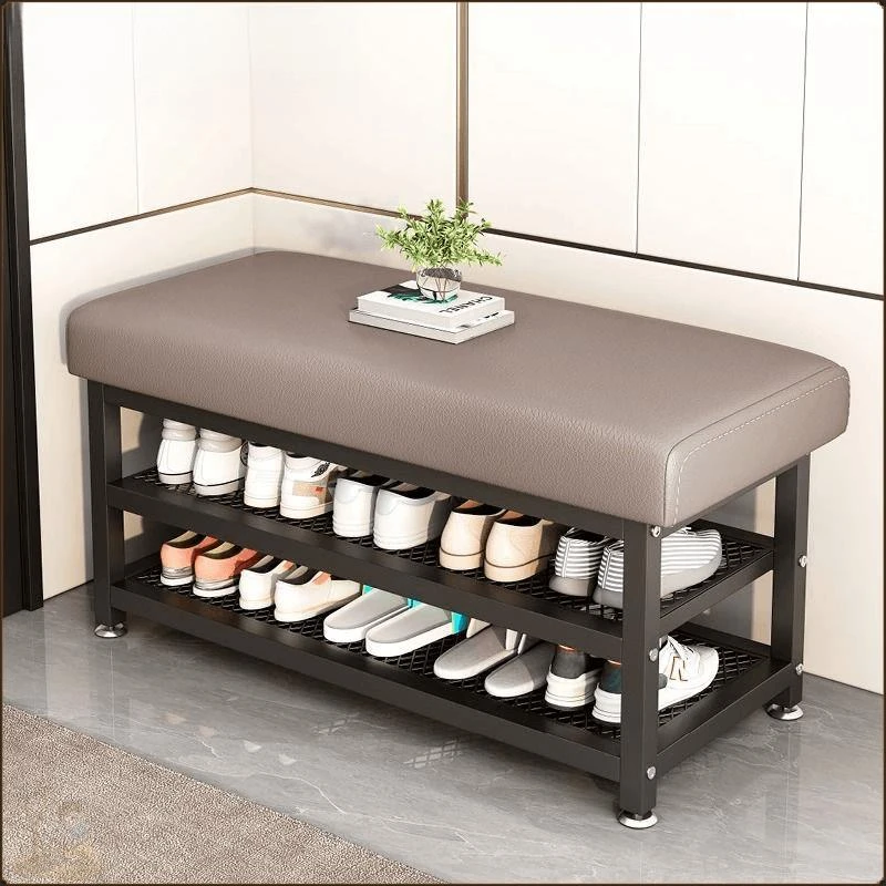新疆包邮北欧风换鞋凳入户鞋柜坐凳一体软包坐垫鞋架家用门口可坐