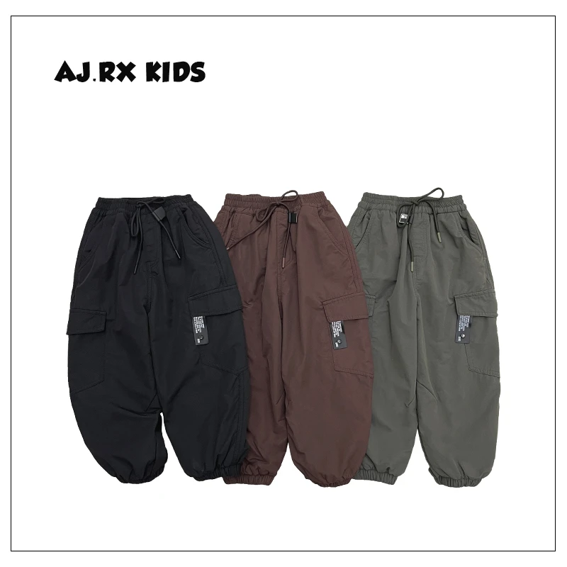 【小向子·现货】冬装儿童日系潮流工装风裤子HDM3133-DK2