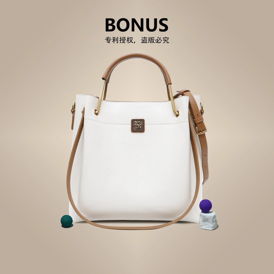 BONUS/新款百搭手提包休闲包女士大容量斜挎包简约个性包（9055）