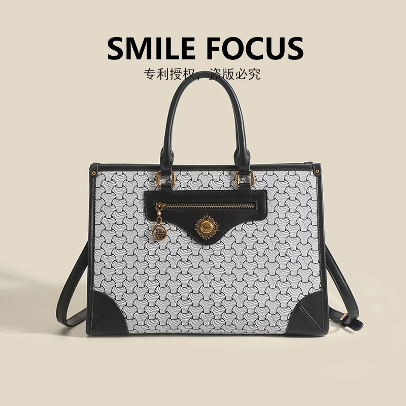 SMILE FOCUS /小众轻奢时尚百搭女士单肩包潮流通勤斜跨包（2195）