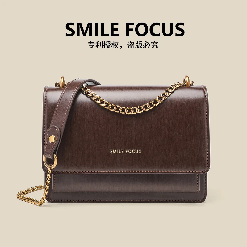 SMILE FOCUS/新款复古小方包百搭高端女士商务邮差包休闲包（2266）