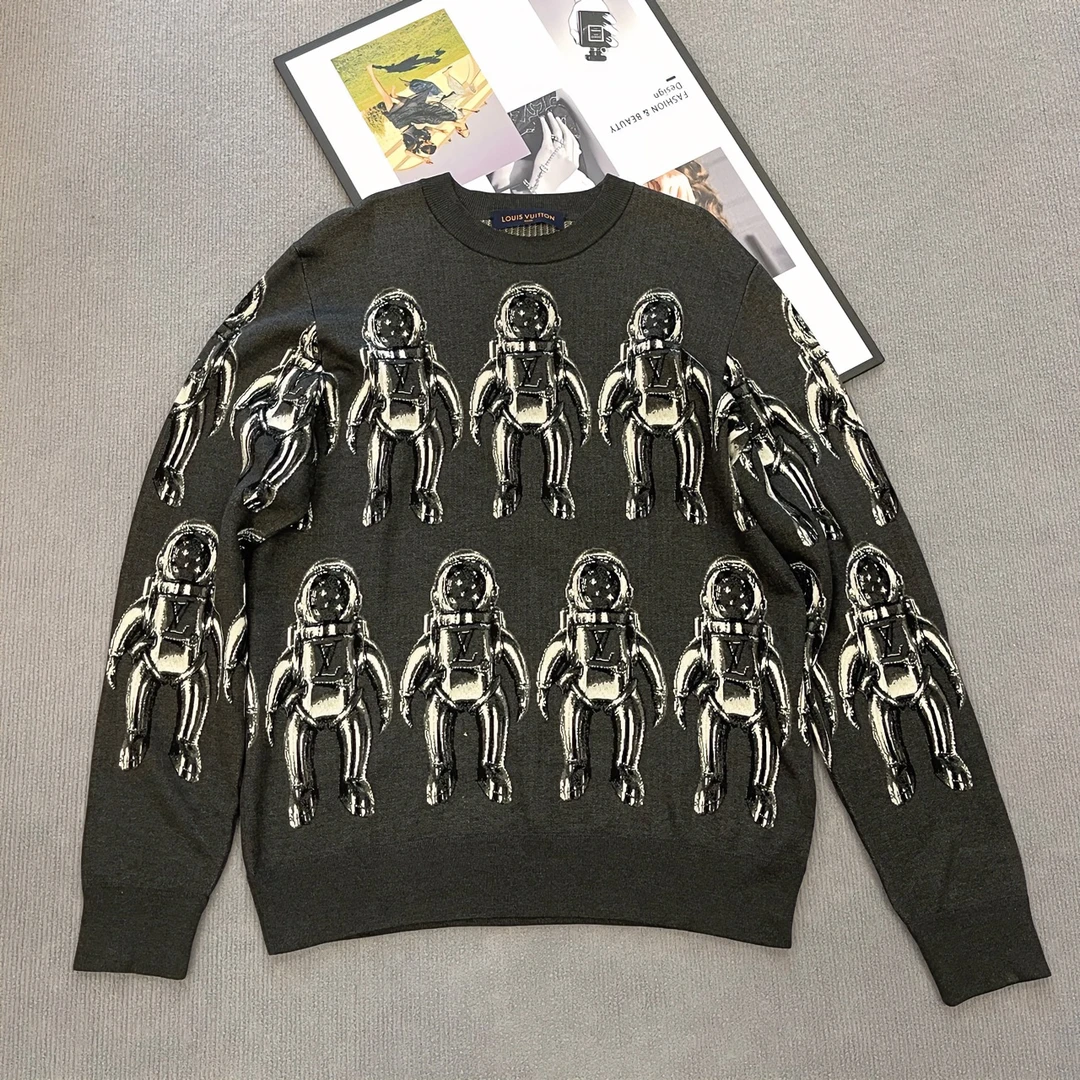 RY/lv/路易威登/太空人卫衣/xl码/99新/4956708/公价9450圆领针织
