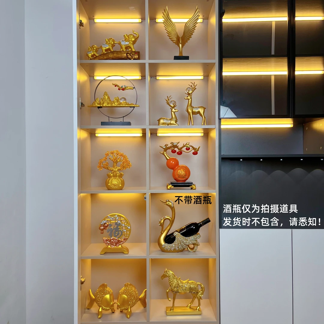 新中式大套装家居玄关客厅电视柜高档轻奢风办公室酒柜装饰品摆件