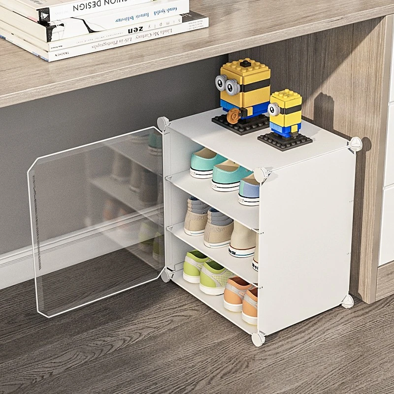 大学生宿舍鞋盒收纳盒透明防尘鞋柜桌下鞋子收纳简易鞋架子放门口