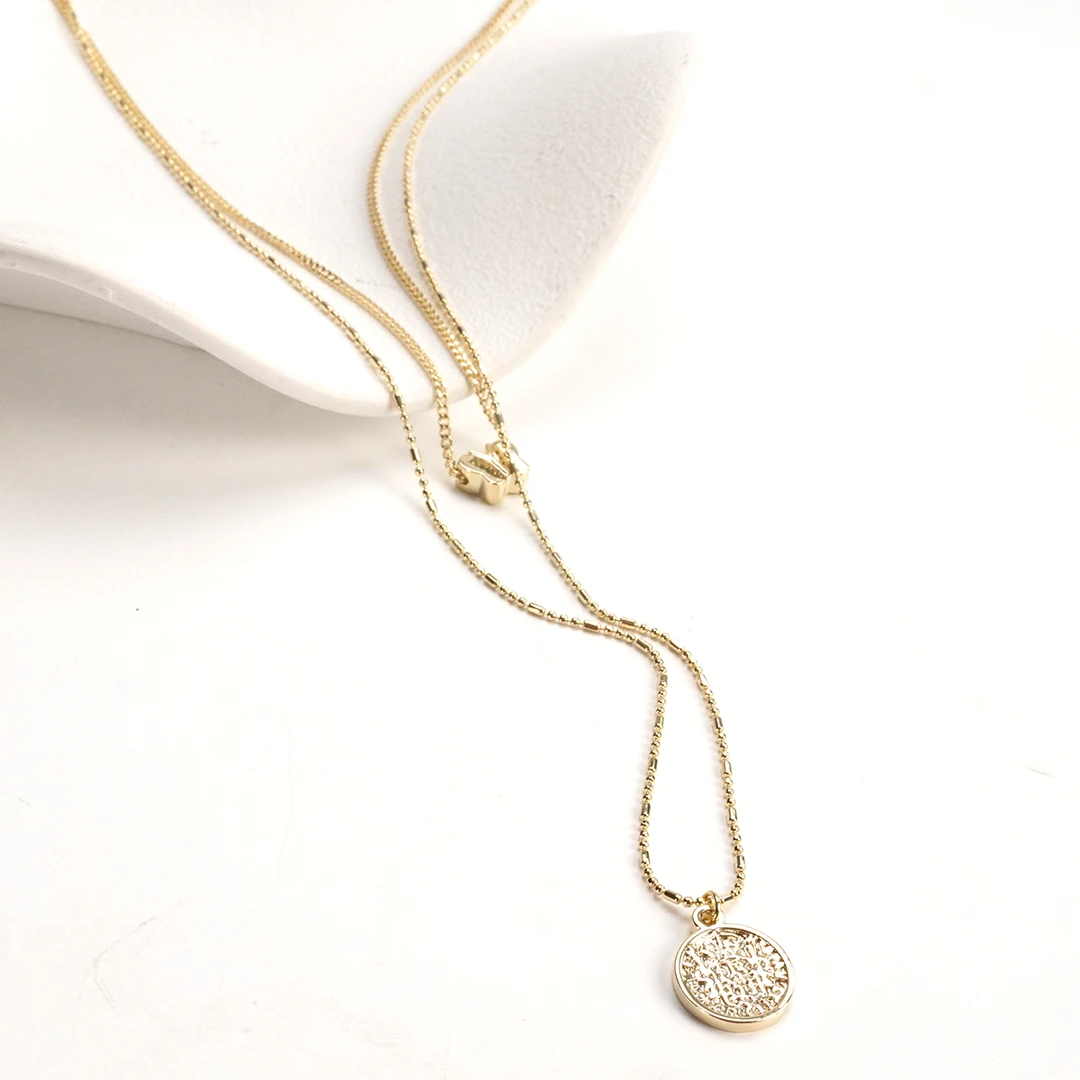 铜合金项链 【好物分享】气质轻奢时尚百搭复古双层叠戴坠链项链