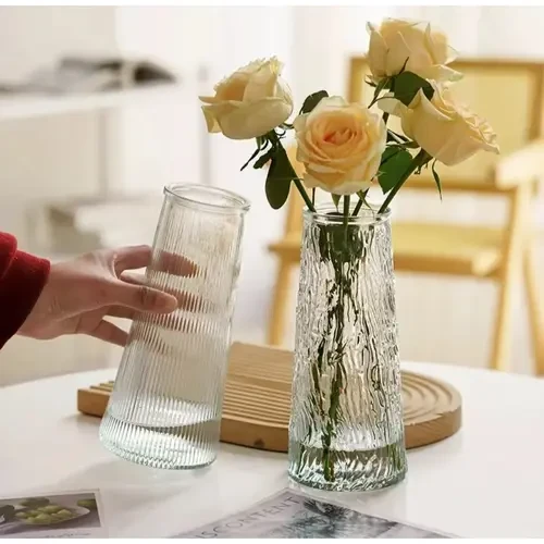 【破损包赔郝萍有立】北欧风客厅插花花瓶摆件桌面轻奢风格玻璃花瓶