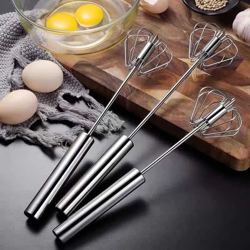 潮匠按压不锈钢半自动打蛋器家用烘焙工具奶油打发鸡蛋手动打蛋棒