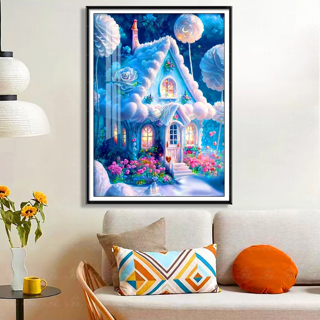 【宠粉福利绝版】十字绣爱阁 梦幻小别墅 简约小件客厅玄关手工线绣