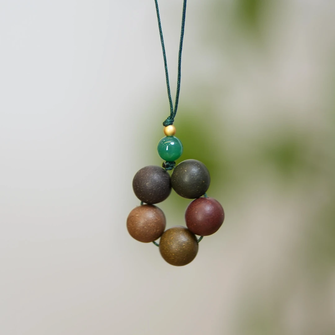 一图【手机链】五方香方 古法天然 泥塑合香珠 捻珠非遗手作