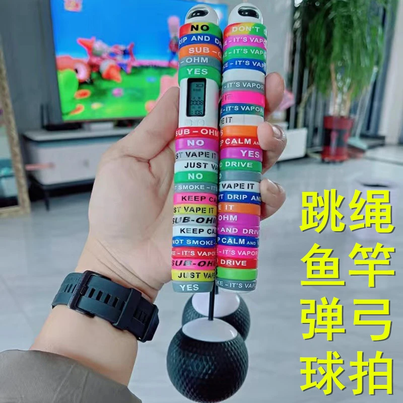 鱼竿缠把带逼格圈钓鱼跳绳弹弓网球防滑硅胶圈手柄硅胶手把套