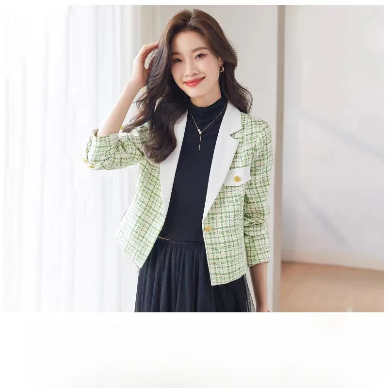 A区362女秋季新款时尚气质高级感小香风短款西装