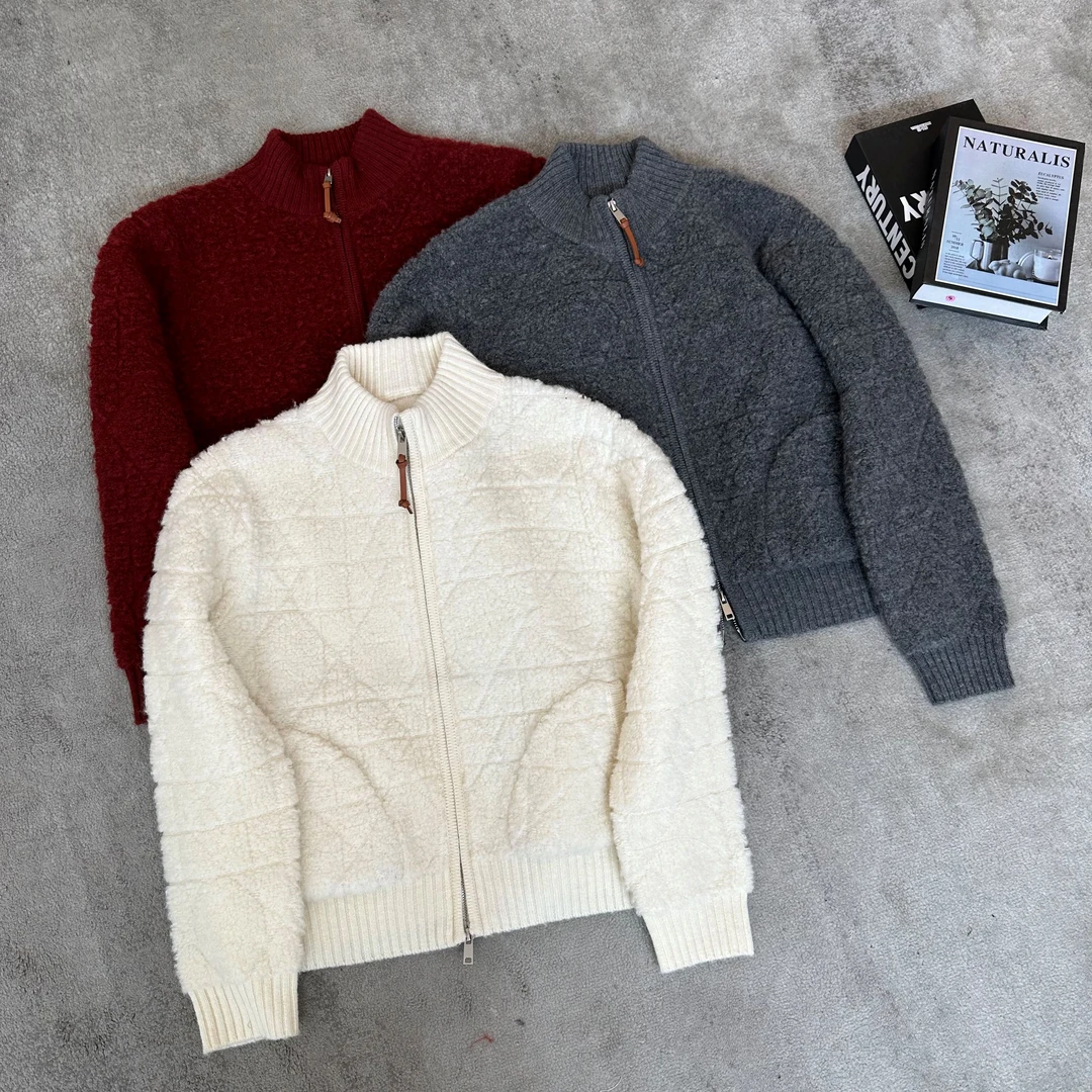 【米可家】自留款加厚100全羊毛颗粒绒毛衣开衫（不可机洗）691595